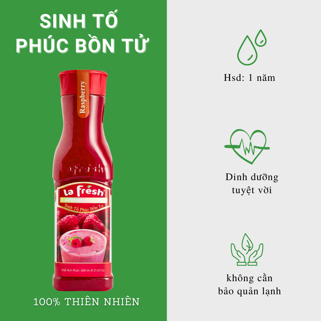 Sinh Tố Phúc Bồn Tử Lafresh Đà Lạt Chai 650ML