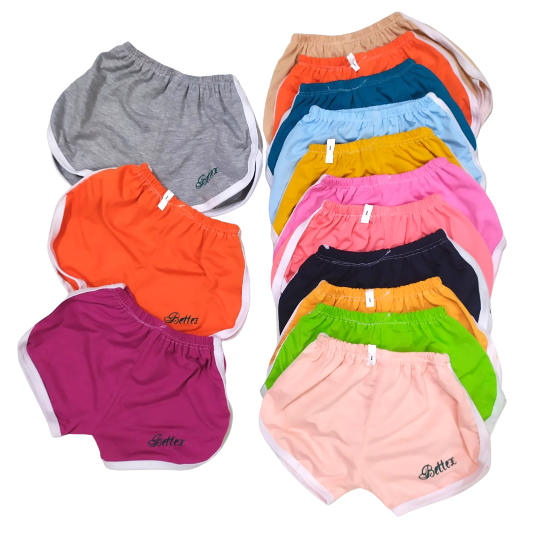 [Hoàn tiền 6%] (1 QUẦN) Quần đùi sọc viền cho bé trai bé gái 6-18kg, chất cotton in chữ Better