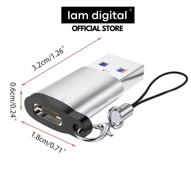 Đầu Chuyển USB 3.0 Sang Type C Tốc Độ Cao 5Gbps