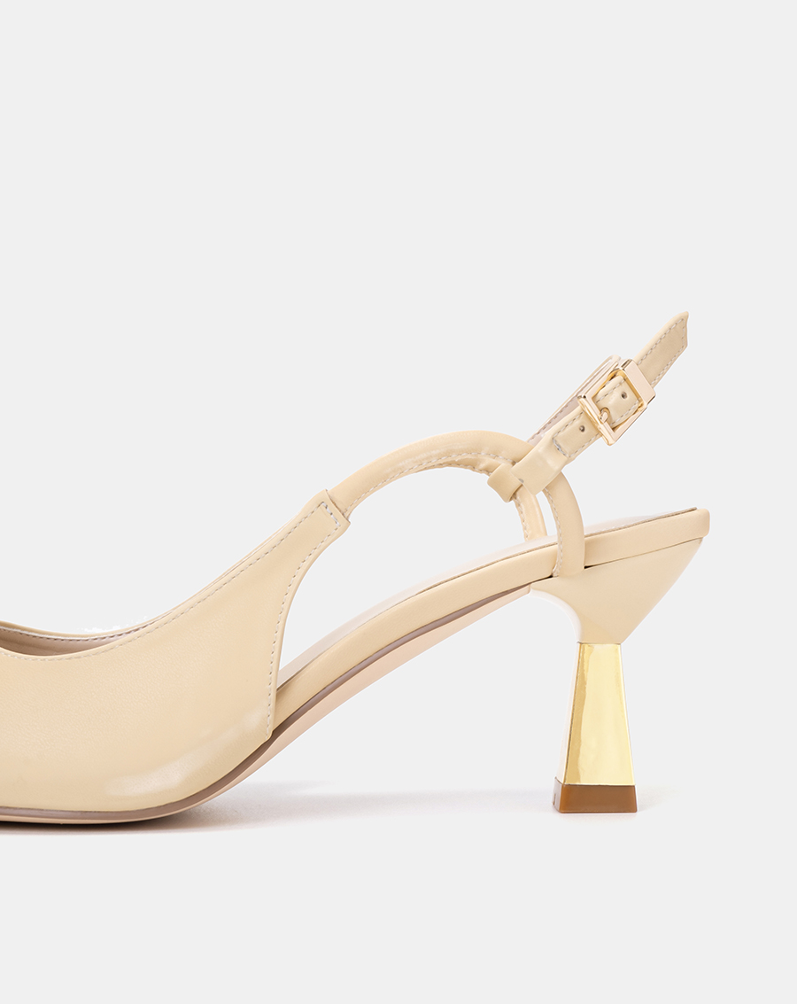 Giày Cao Gót Nữ 7cm Thời Trang JUNO Slingback Quai Thắt Nút CG07131