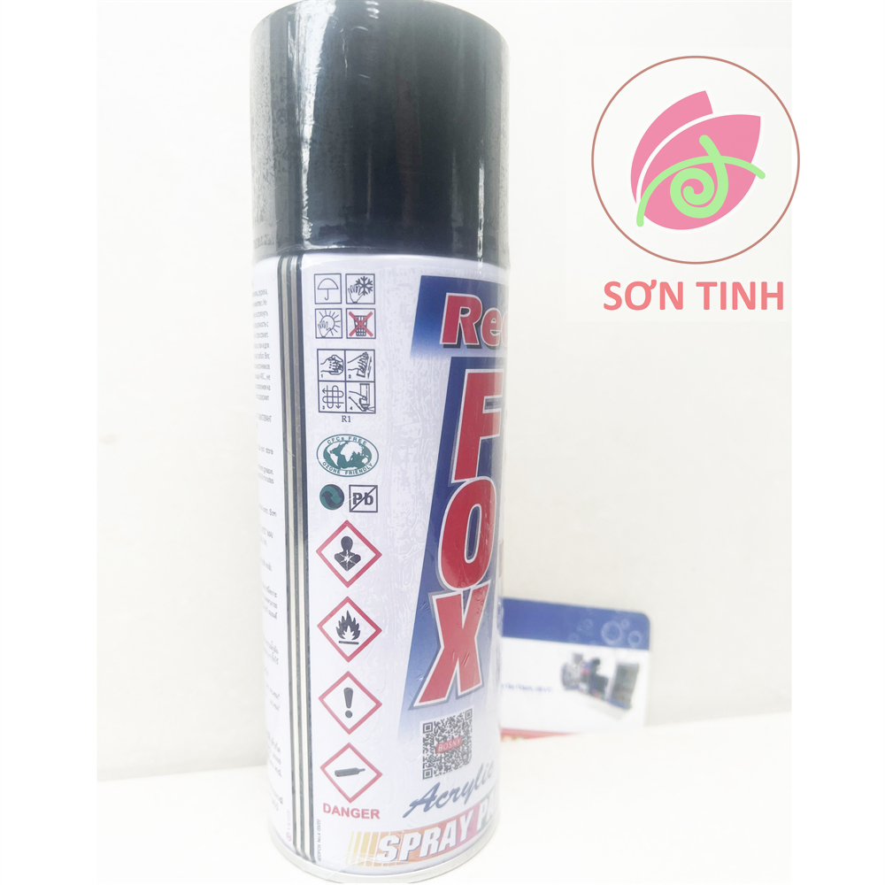 SƠN XỊT MÀU FLAT BLACK ĐEN MỜ A212 ( ATM hoặc WIN) hoặc RED FOX - 1 chai