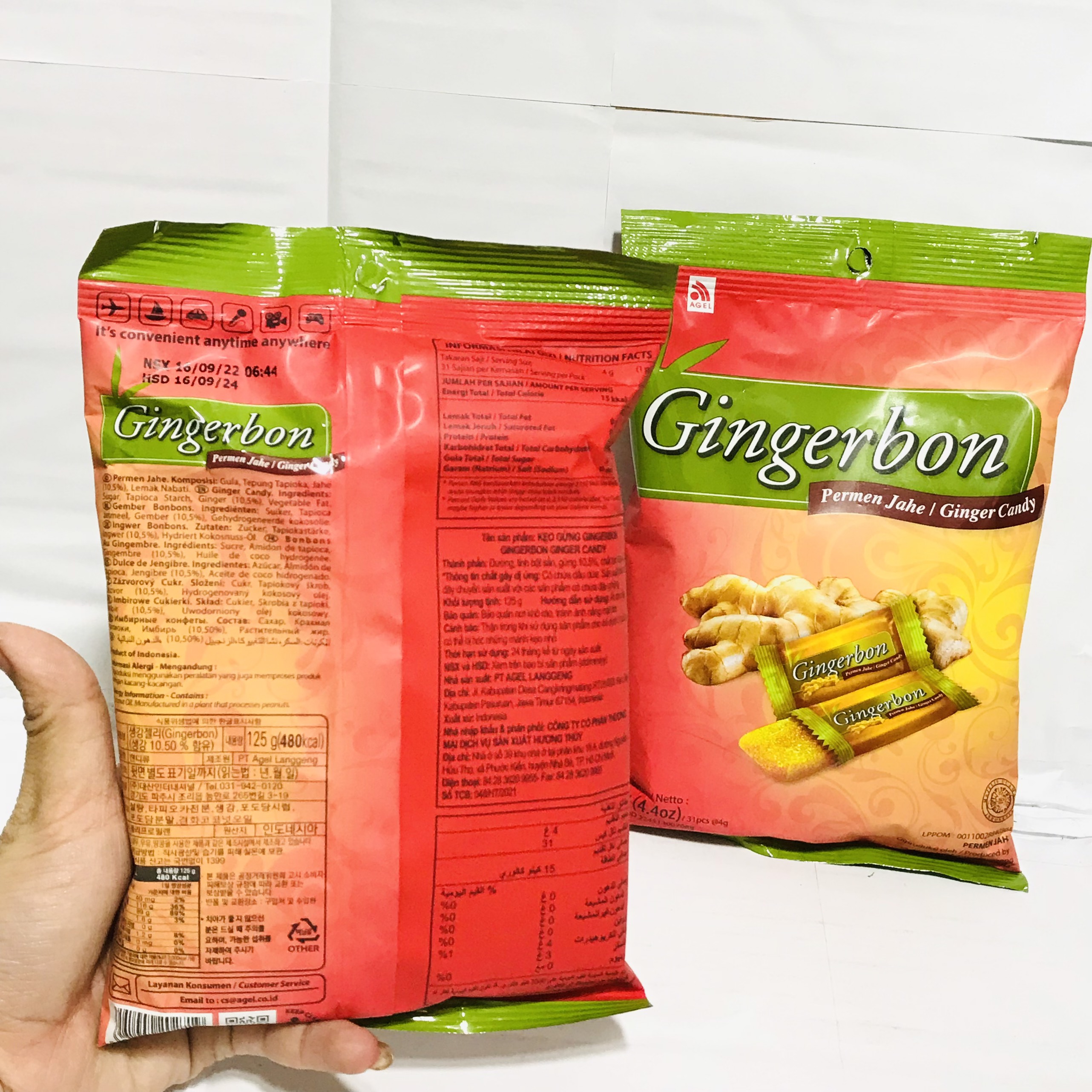 KẸO GỪNG GINGERBON 125g