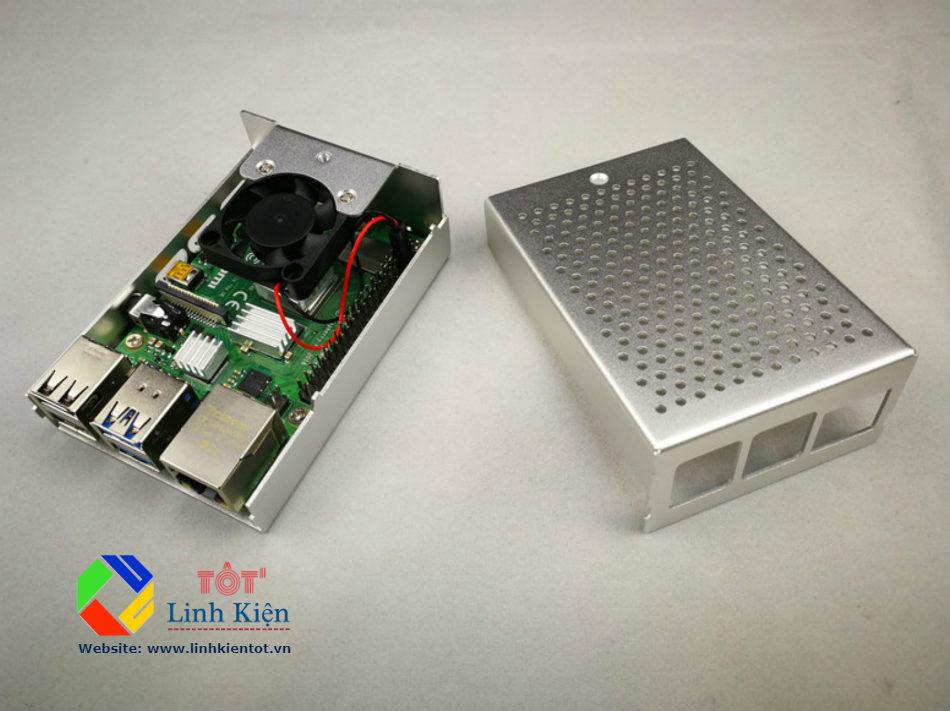 [Kèm Quạt] Vỏ Case Nhôm Bảo Vệ Raspberry Pi 4 Model B - Thiết Kế Thông Minh