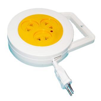Ổ cắm điện nối dài dạng xoay tròn 3 ổ cắm. Dây 5m