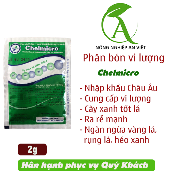 Phân bón vi lượng Chelmicro 2g pha 10-16 lít nước