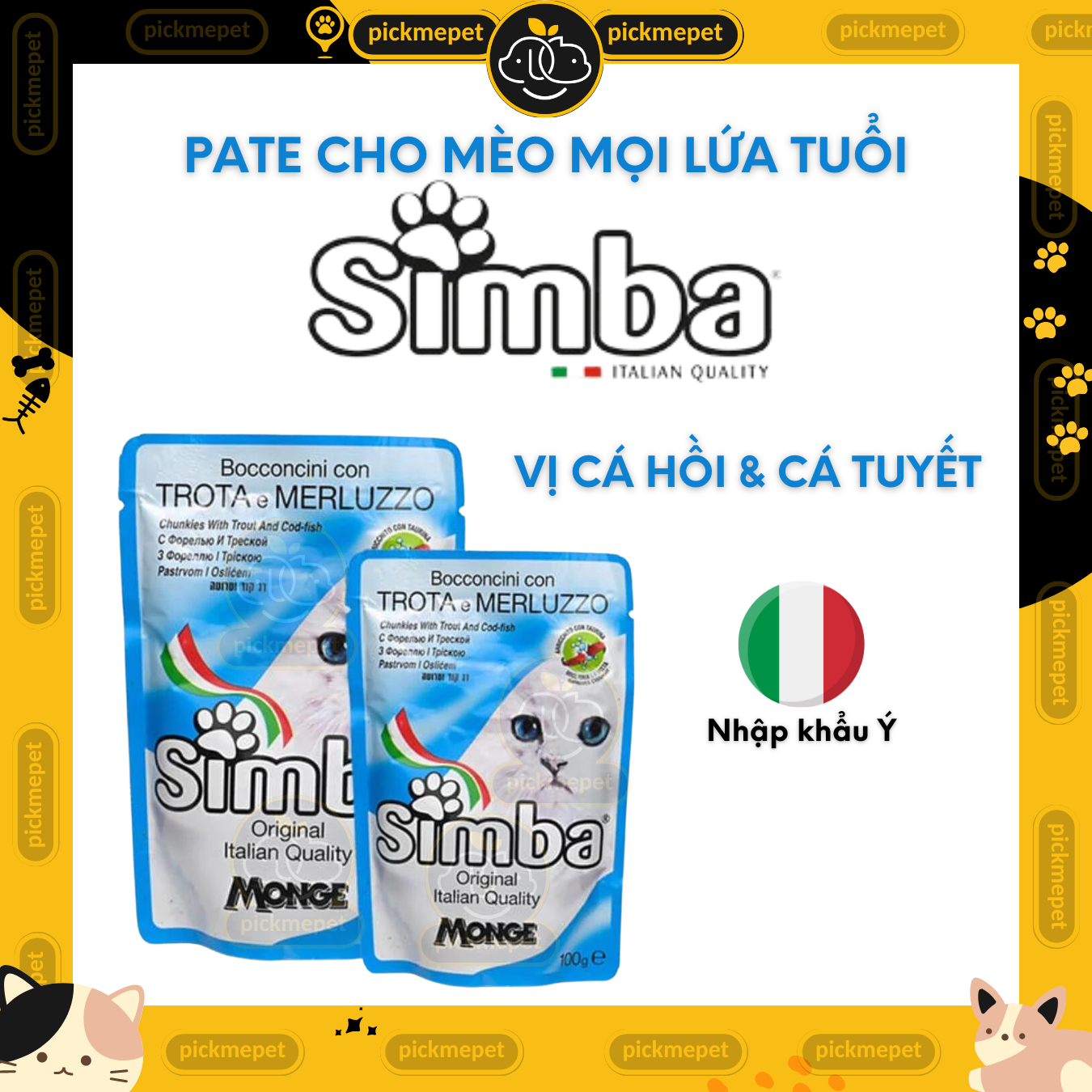 Pate Simba Cho Mèo Mọi Lứa Tuổi, Mèo Trưởng Thành (Nhập khẩu Ý)