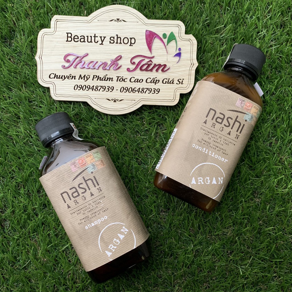 Dầu gội xả phục hồi tóc Nashi Argan 200mlx2