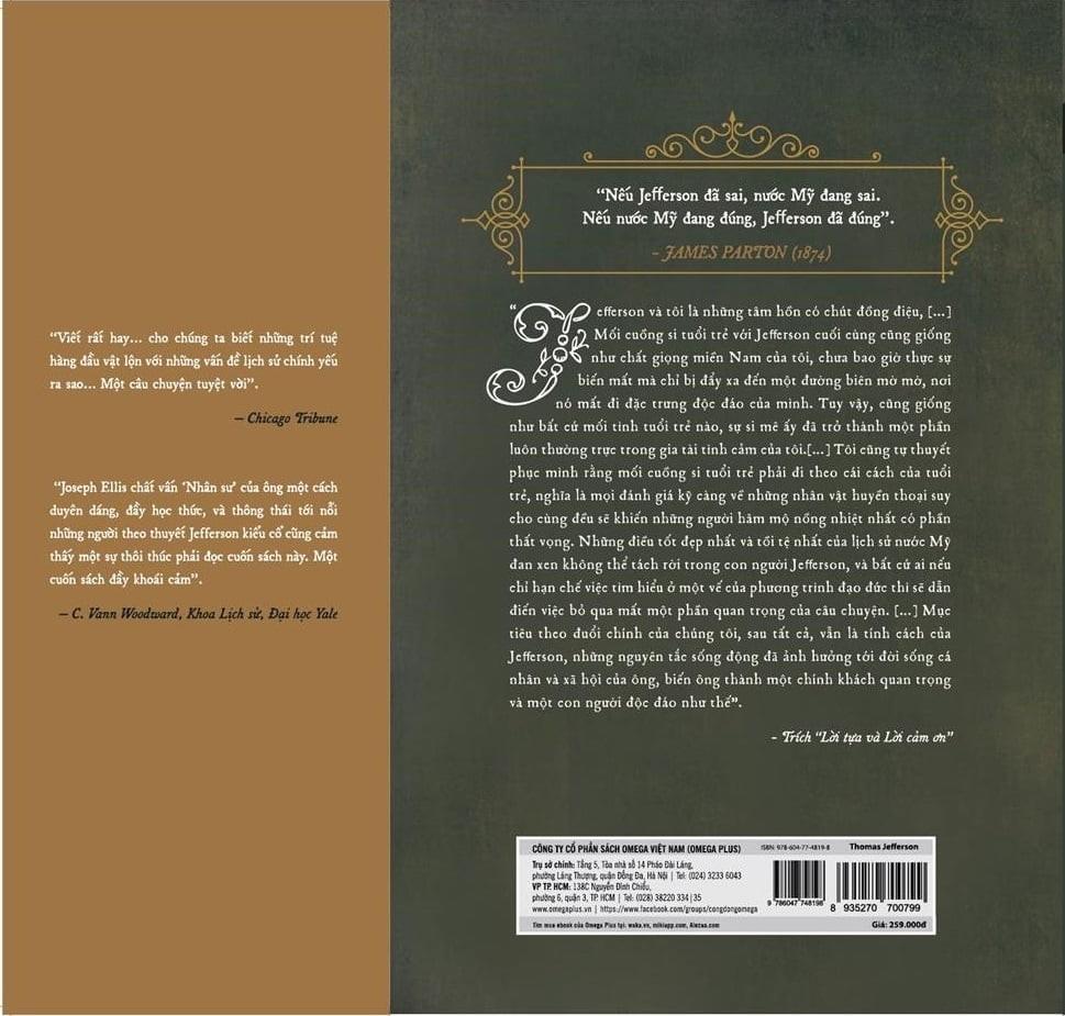 Sách - Thomas Jefferson - Nhân sư Mỹ (bìa cứng)