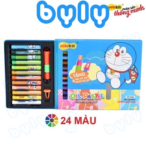 Hộp bút sáp dầu 24 màu Doraemon Colokit - Thiên Long OP-C09/DO sản phẩm chất lượng cao và được kiểm tra chất lượng trước khi giao hàng