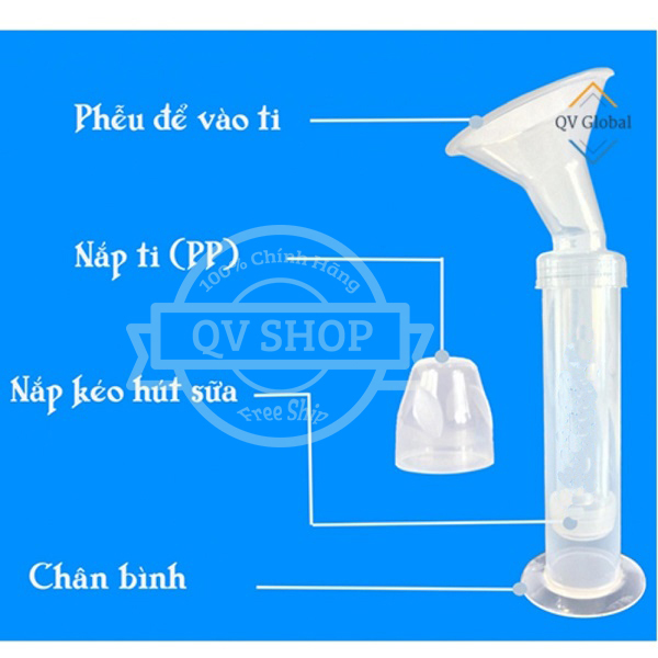 (Tặng 1 Núm) Hút Sữa Bằng Tay Dạng Xi Lanh