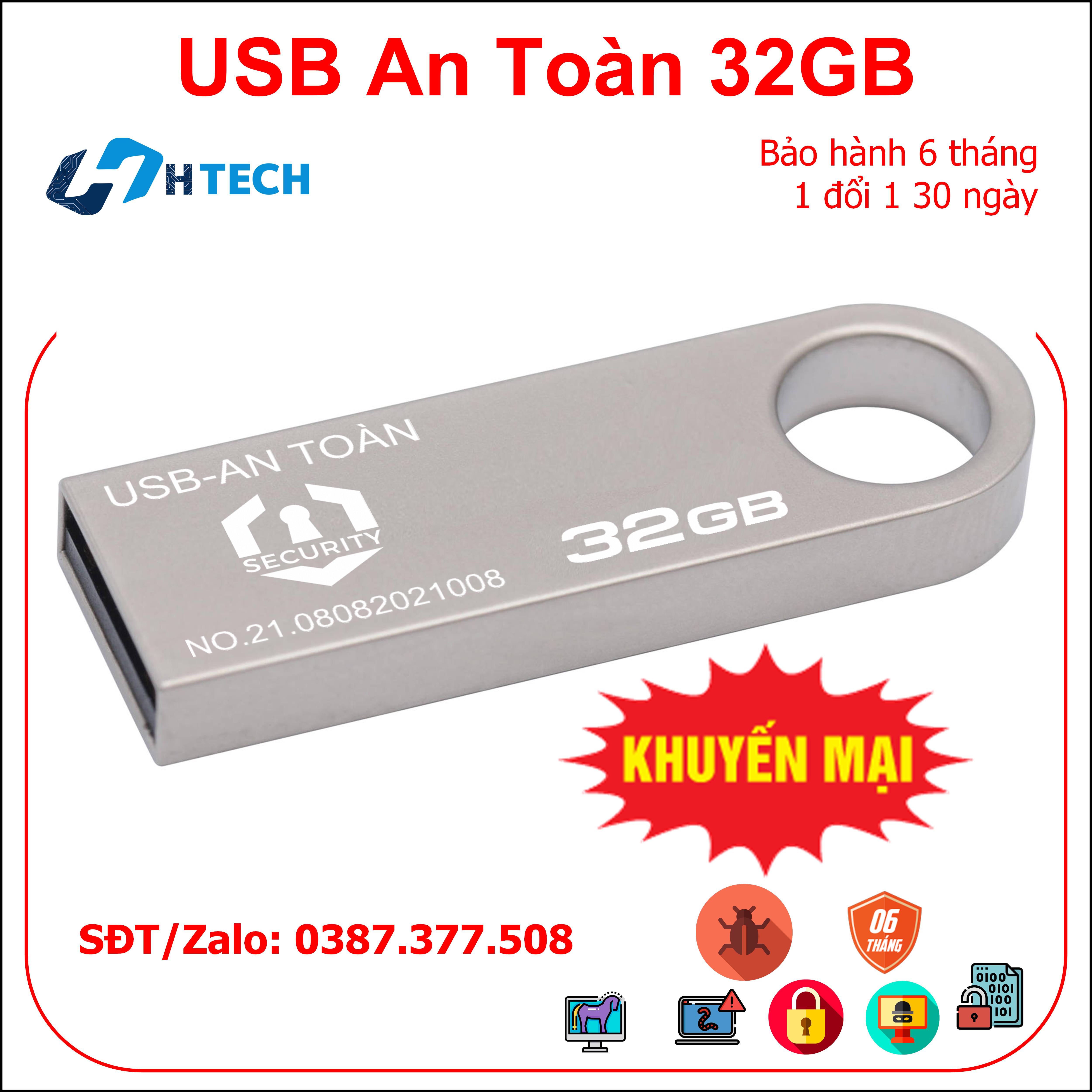Usb an toàn 32gb - phi chuẩn - an toàn dữ liệu – chống lây lan virus