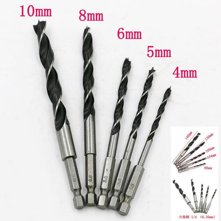 Bộ 5 mũi khoan gỗ có đầu định tâm