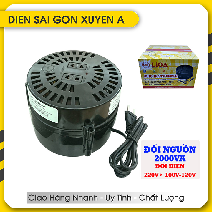 Biến áp LIOA 2000VA đổi nguồn 220V ra 100V-120V