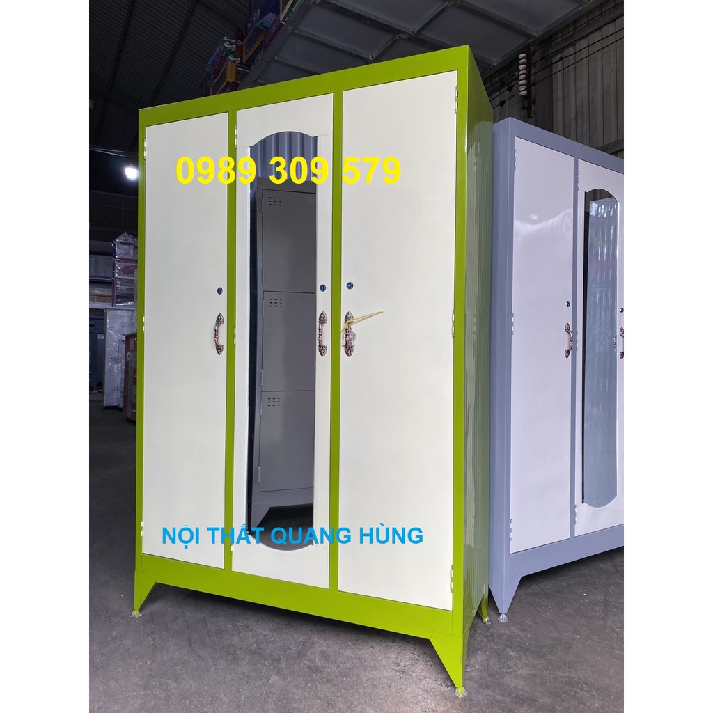 Tủ sắt 3 cánh loại lớn cao 1m8 x ngang 1m2 hcm