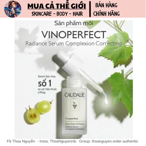 [GIẢM 5% ĐƠN 129K]Serum Caudalie Vinoperfect Dark Spot