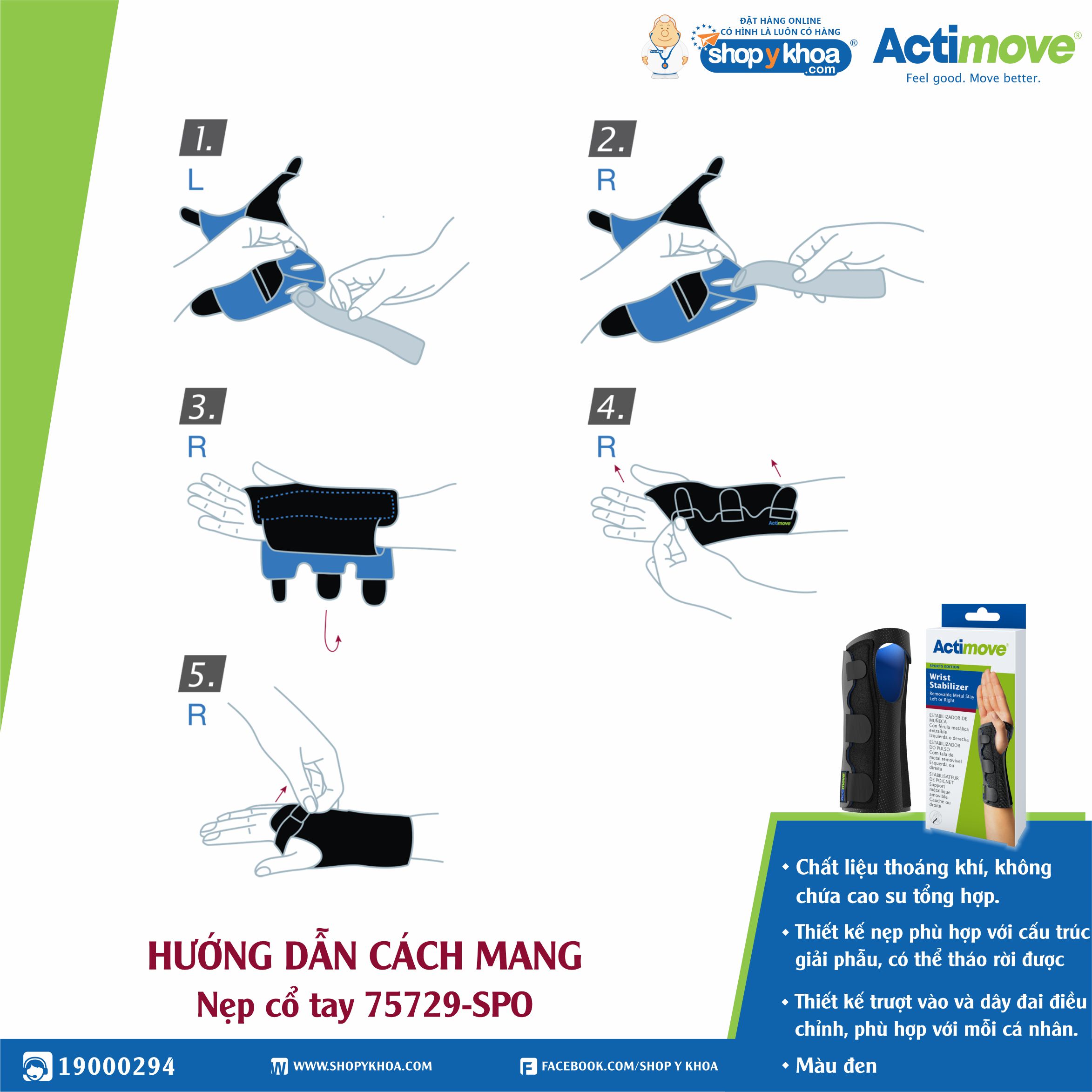 Wrist Brace 75729-Spo Actimove Wrist Stabilizer