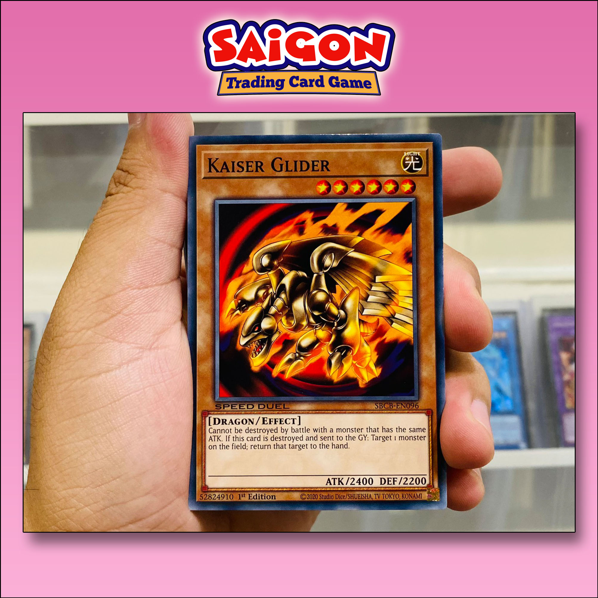 Thẻ bài yugioh mã sbcb-en096 - kaiser glider - common - 1st edition