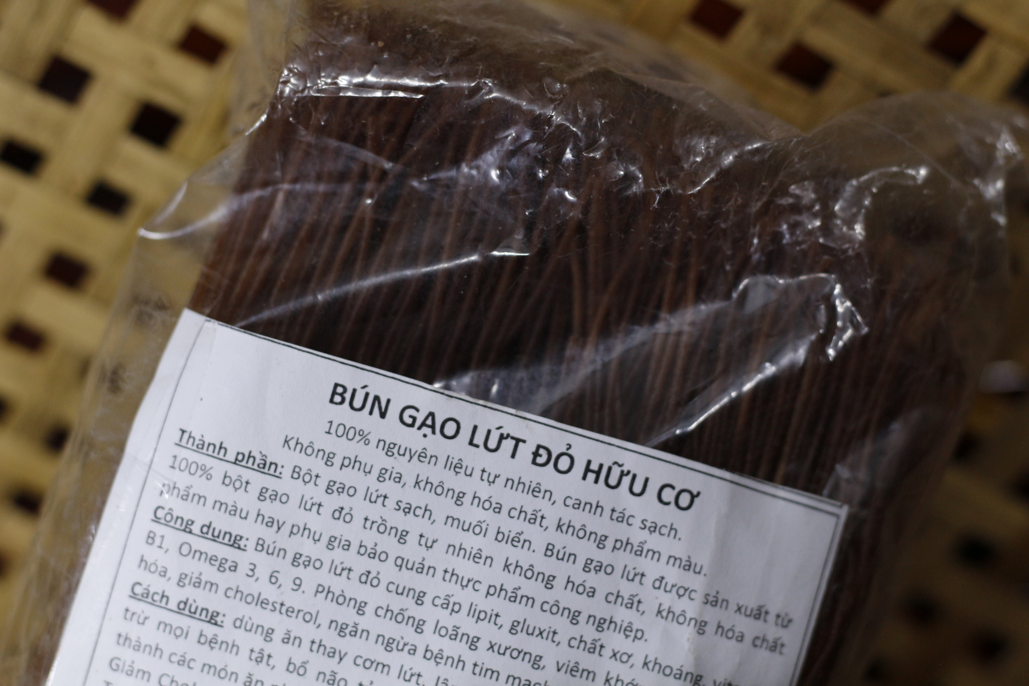 Bún Gạo Lứt Đỏ Hữu Cơ - 500gr