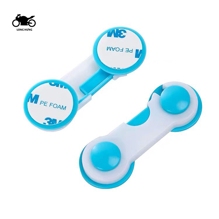 COMBO 2 CHỐT CHẶN CỬA RA VÀO - KHÓA CHỐT TỦ LẠNH NGĂN KÉO TRÁNH KẸT TAY CHO BÉ - MÓC CHẶN CỬA SIÊU DÍNH TRÊN MỌI BỀ MẶT