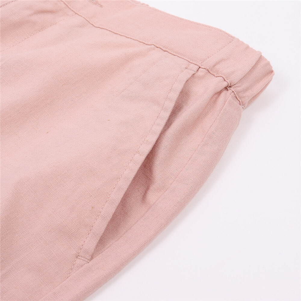 [Special Deal] GIORDANO Quần Lửng Lưng Thun Nữ Linen 05421291