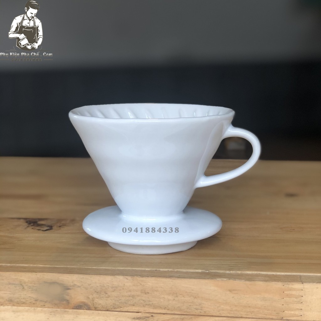 Bộ Bình Pha Cà Phê Drip V60 Phễu Sứ