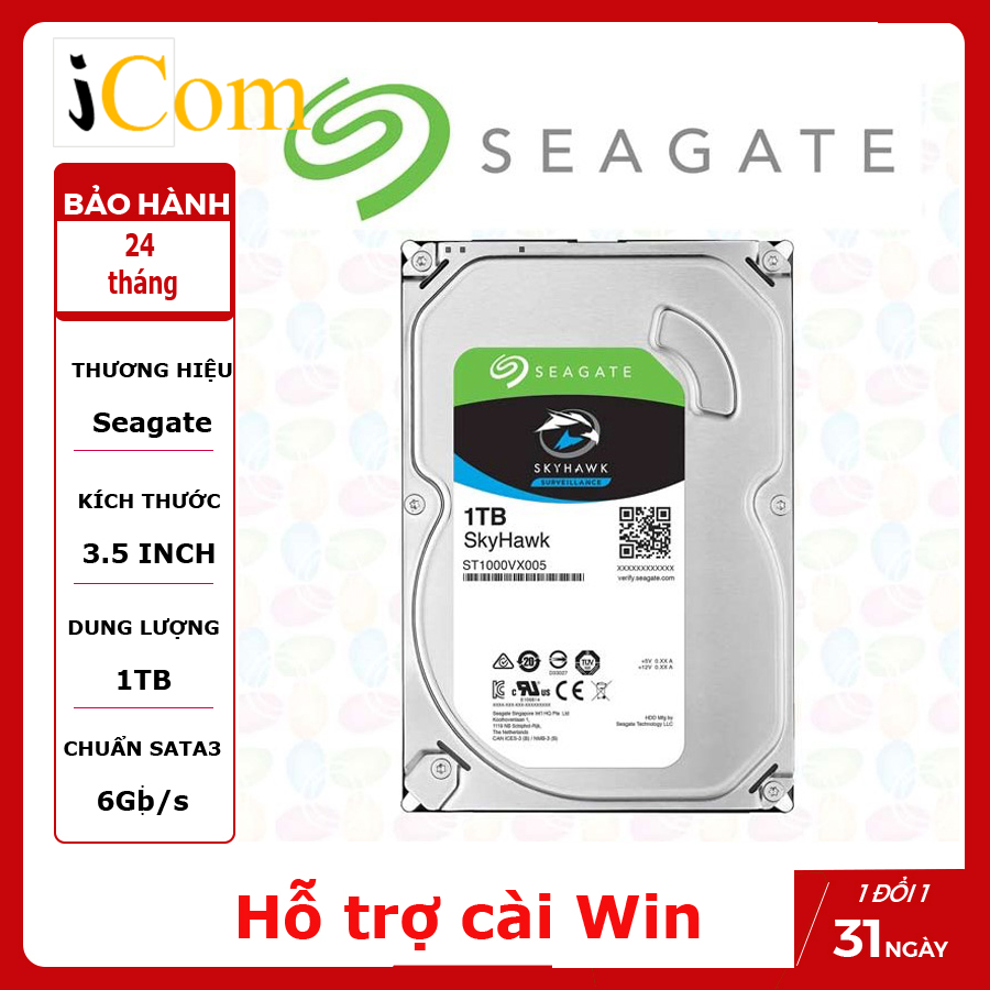 Ổ cứng HDD 1TB Seagate Bảo hành 24 tháng