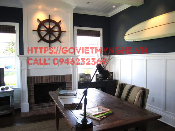 Vô Lăng Tàu Gỗ Trang Trí Ø60cm (Không Đồng Hồ)
