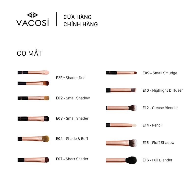 Cọ Che Khuyết Điểm Vùng Mắt Vacosi E10 Highlight Diffuser Brush