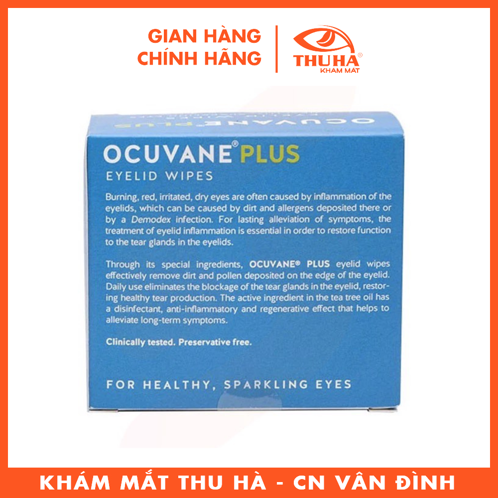 Miếng gạc lau mi mắt OCUVANE PLUS - Hungary