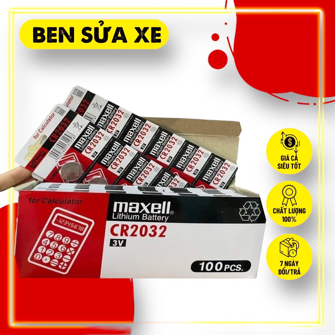 Pin MAXELL CMOS CR2032, Lithium Battery 3V vỉ 5 Pin