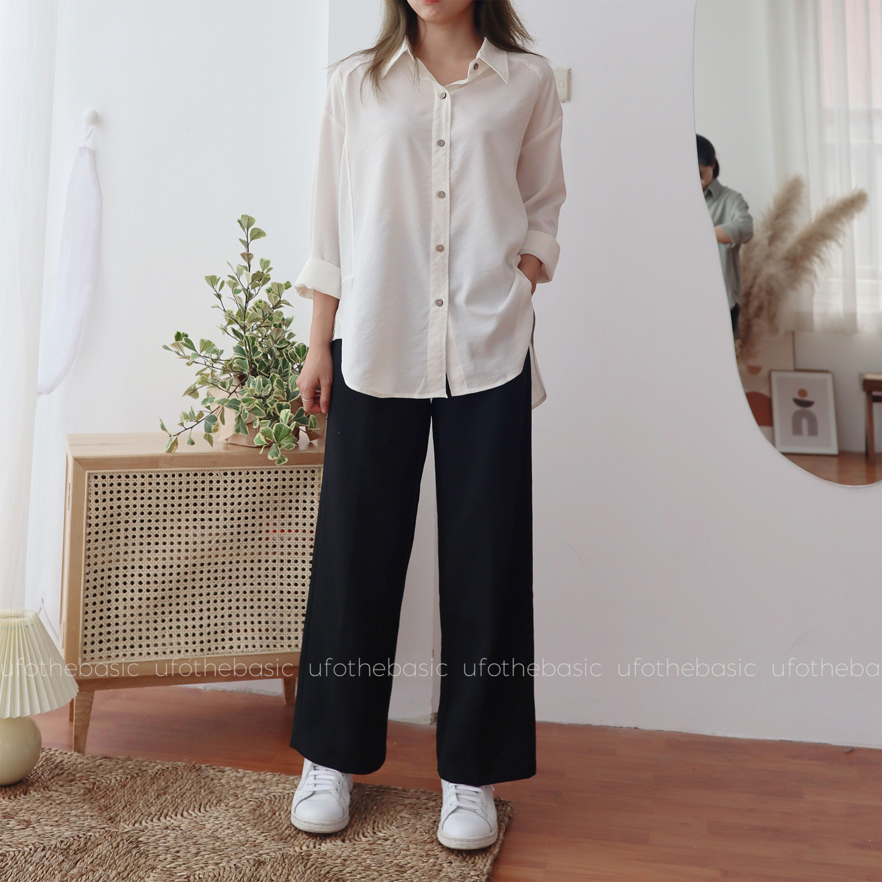 [Nhập LAZLOOK99 GIẢM 100K/500K] Quần ống rộng dáng suông dài – Straight Trousers – ufo.thebasic
