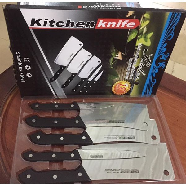 BỘ DAO KITCHEN KNIFE 5 MÓN THÁI LAN SIÊU ĐẸP
