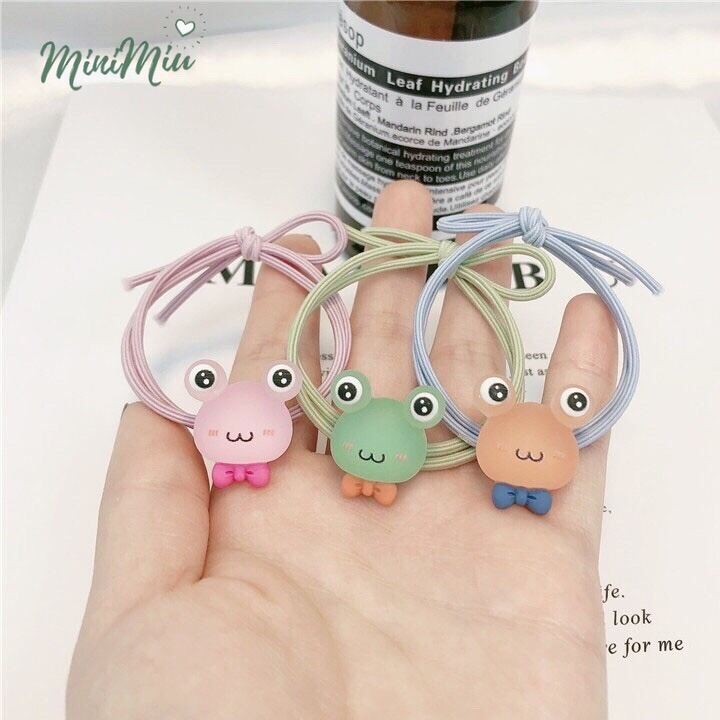 [HCM](Set 5 sợi) Dây cột tóc nữ hình chú ếch trong suốt siêu cute