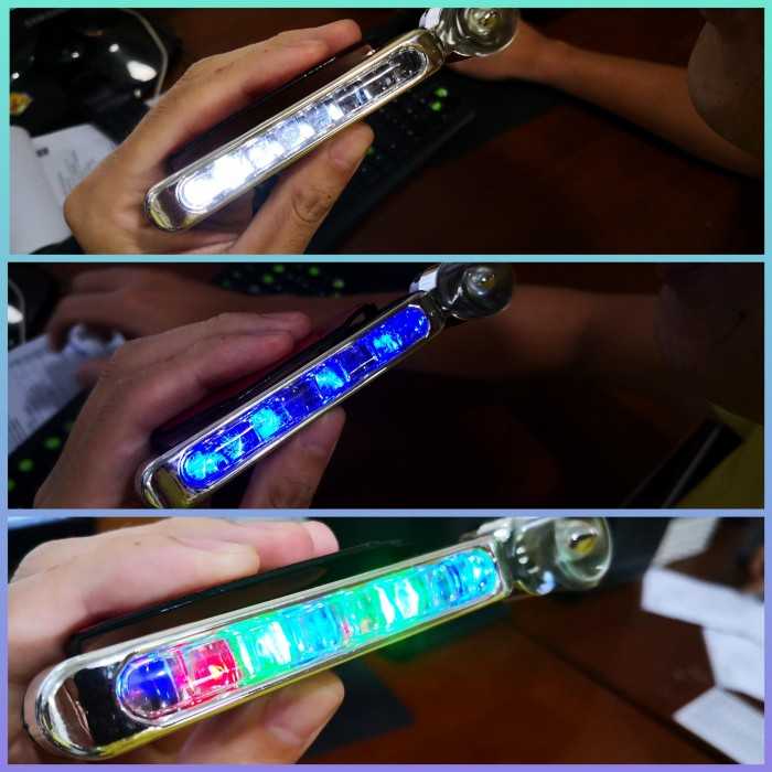 Đèn led năng lượng gió xe hơi ô tô màu ngẫu nhiên gắn đầu hoặc gương ô tô