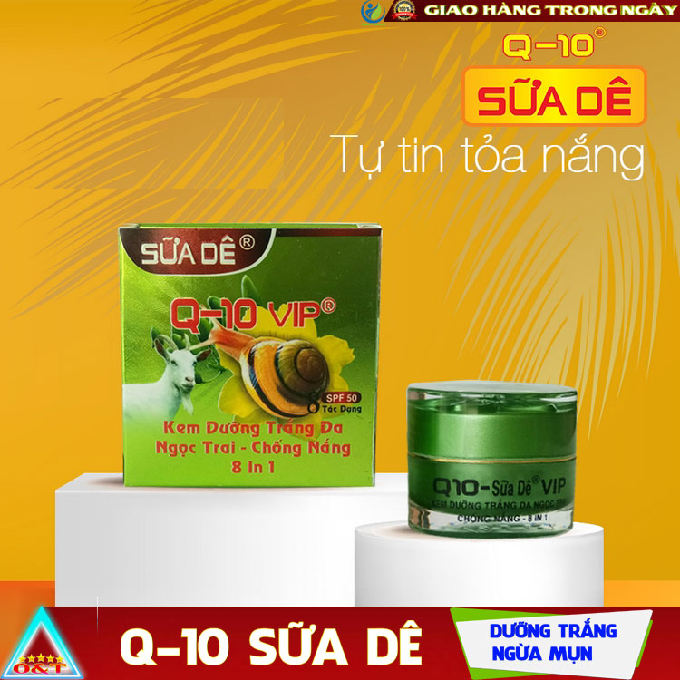 Kem dưỡng trắng tái tạo da chống thâm quầng mí mắt Q-10 sữa dê 30g