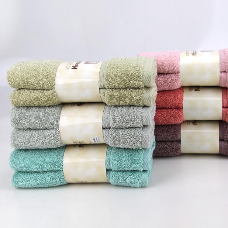 Xuất Khẩu Thương Mại Nước Ngoài 100% Cotton Đồng Bằng Khăn Mặt Khách Sạn Đồ Gia Dụng Mềm Mại Hút Nước Khăn Mặt Nhu Yếu Phẩm Hàng Ngày Đầy Đủ Quà Tặng Khăn Mặt