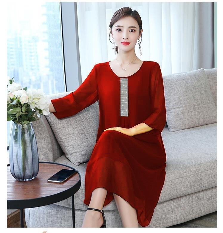 ĐẦM SUÔNG ĐÍNH CƯỜM SANG TRỌNG - YB19492