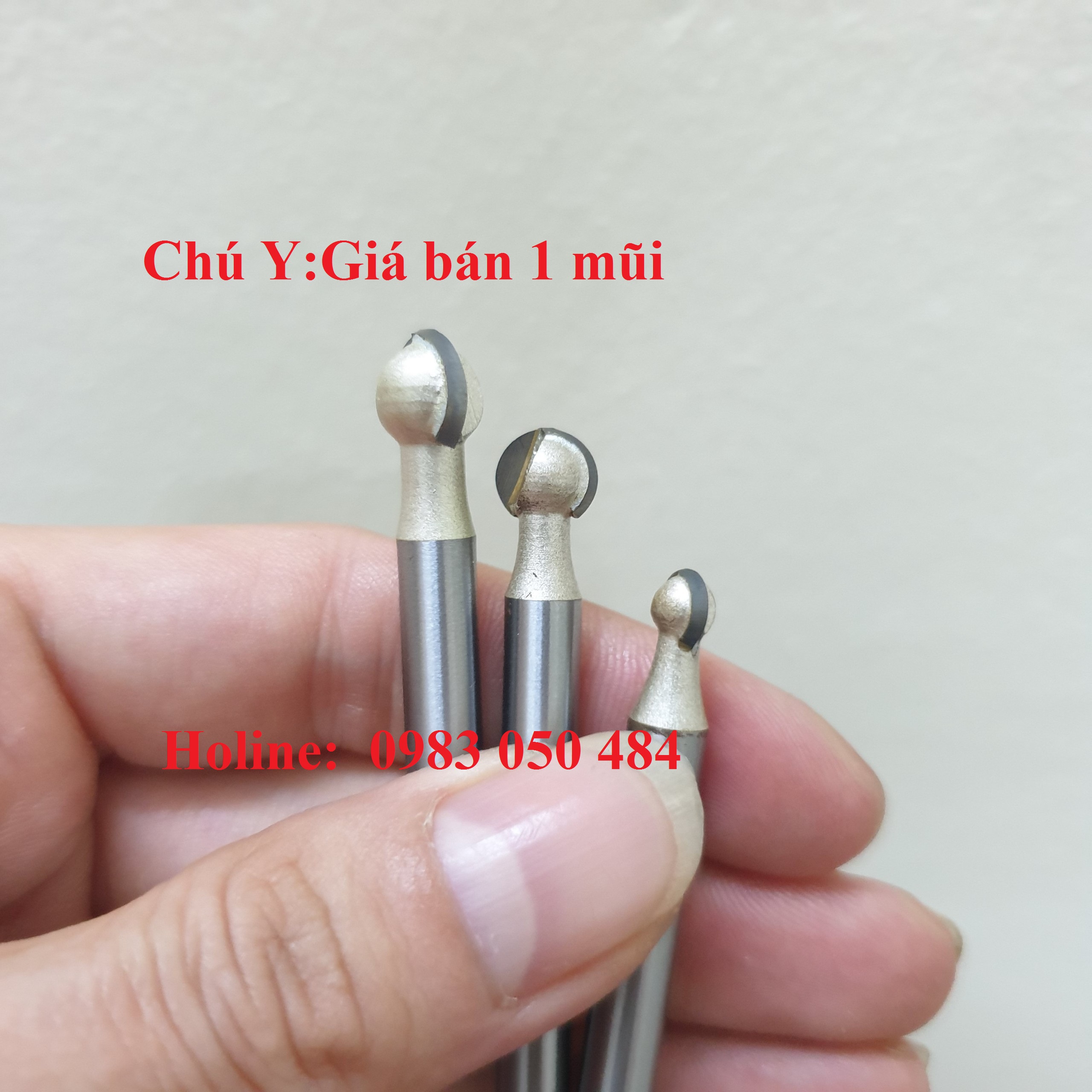 Mũi phay gỗ quả đào - mũi phá gỗ trục 6mm