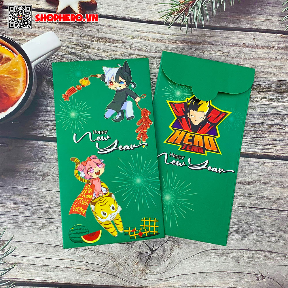 Bộ 6 bao lì xì Hero Team