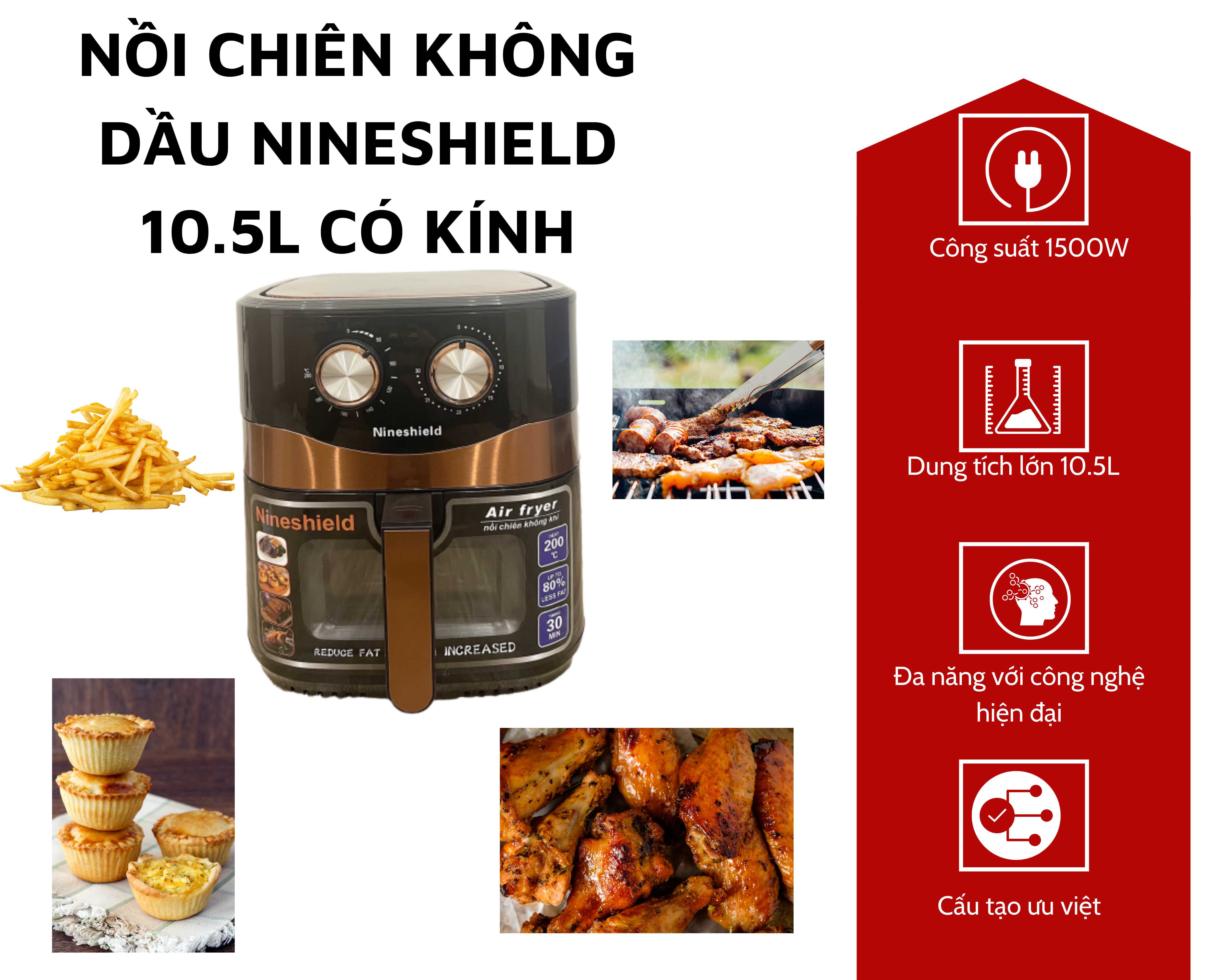 Nồi chiên không dầu 10.2L Sharp mẫu mới nhất KS27122
