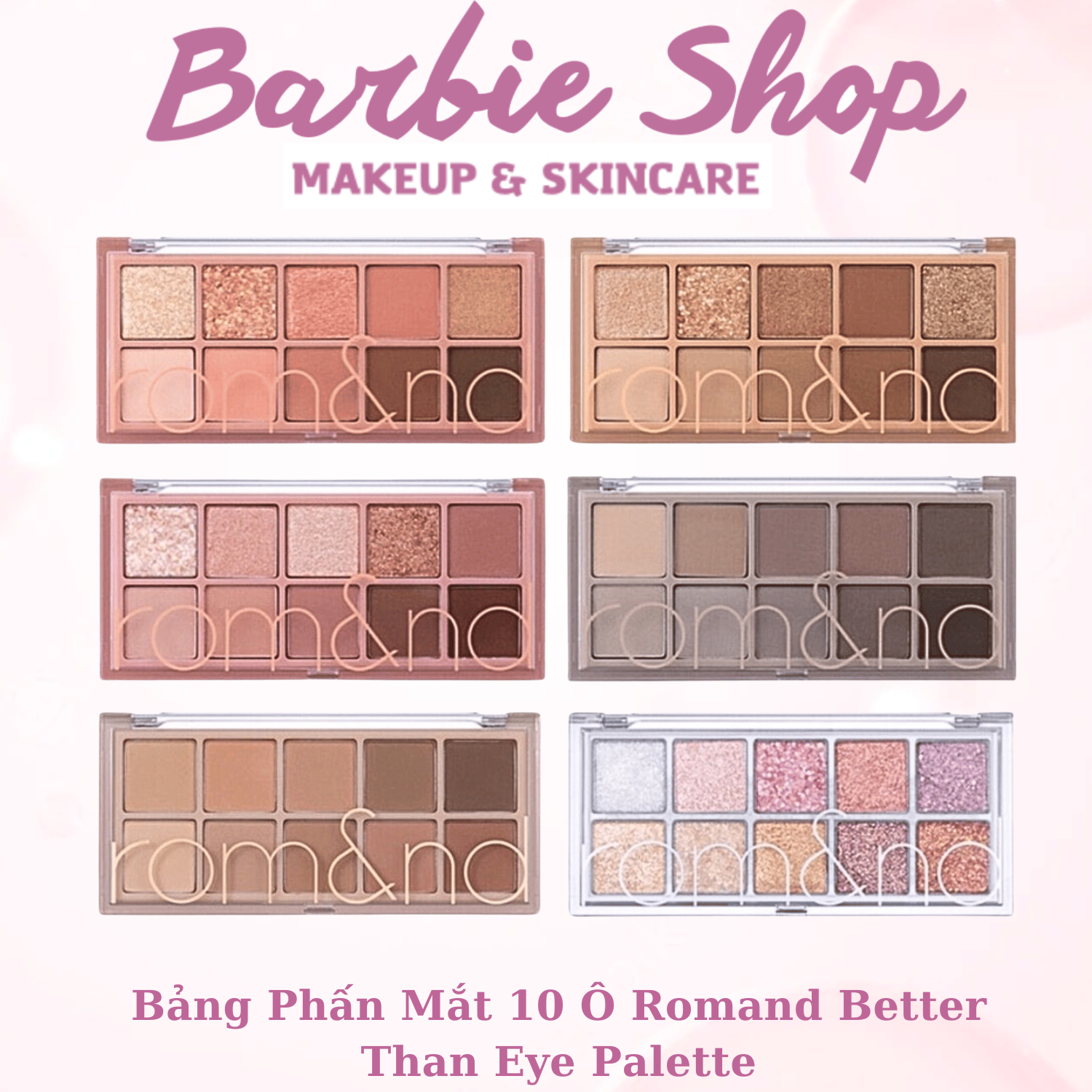 Bảng Phấn Mắt 10 Ô Romand Better Than Eye Palette - Nhũ - Phấn [00 - 01 - 02 - 03 - 05 - 06 -  07 - 08]