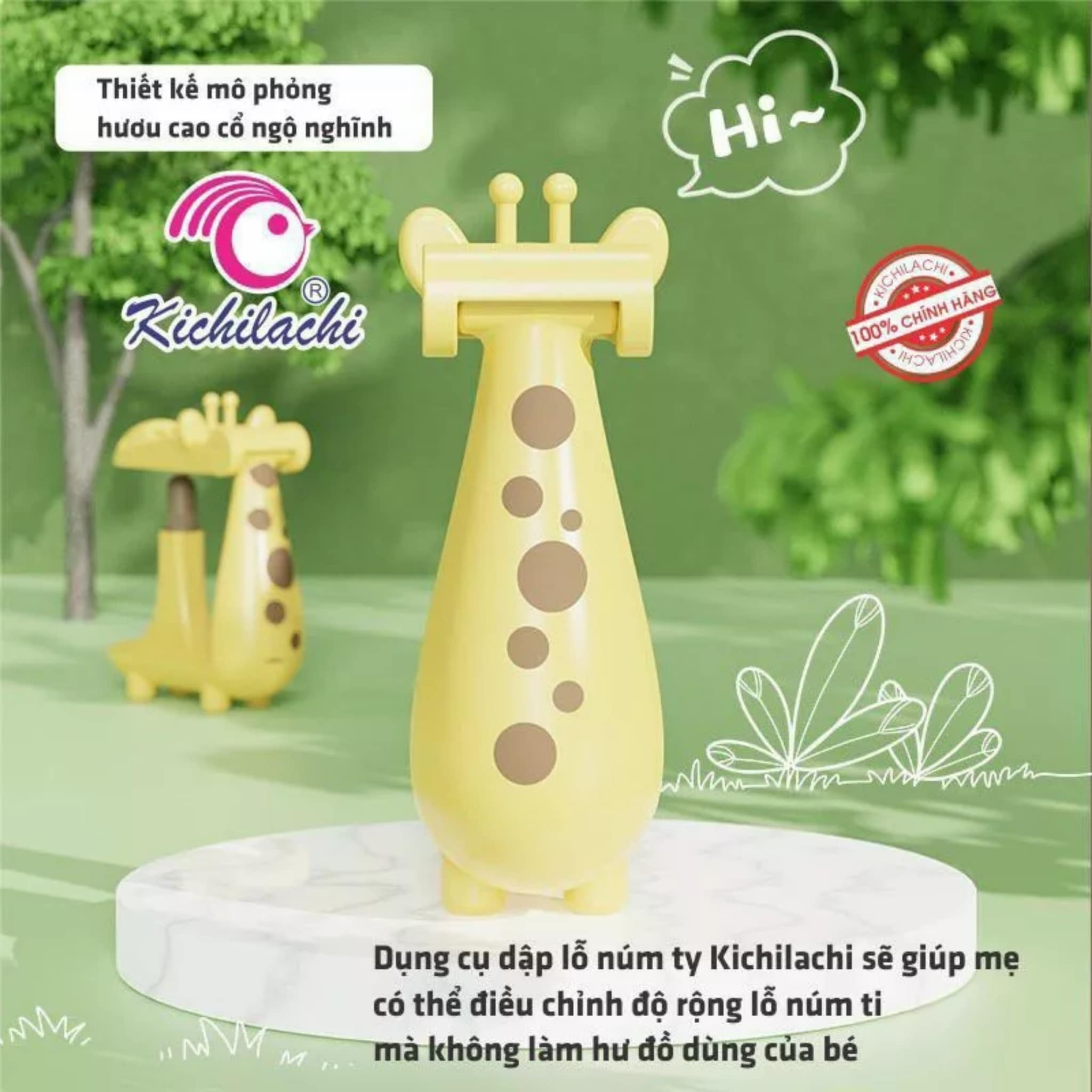 Đục Lỗ Núm Ti Bình Sữa Kichi
