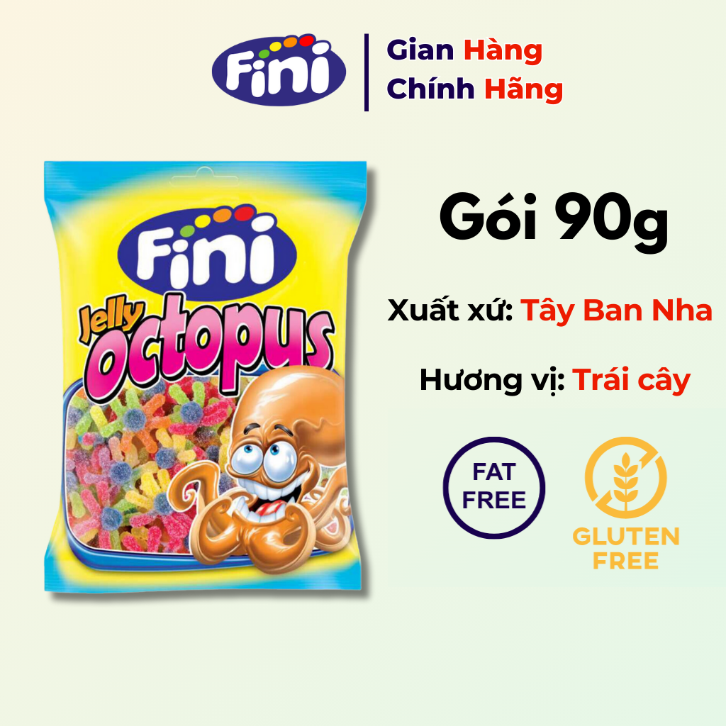 Fini Jelly Octopus Jelly Candy Fruit Flavour 90g