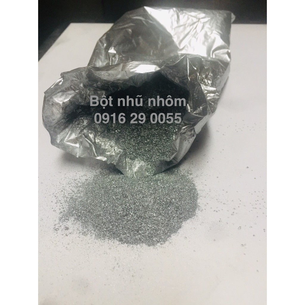 Bột nhũ pha sơn (Bột Nhũ bạc nhôm siêu mịn không dầu)