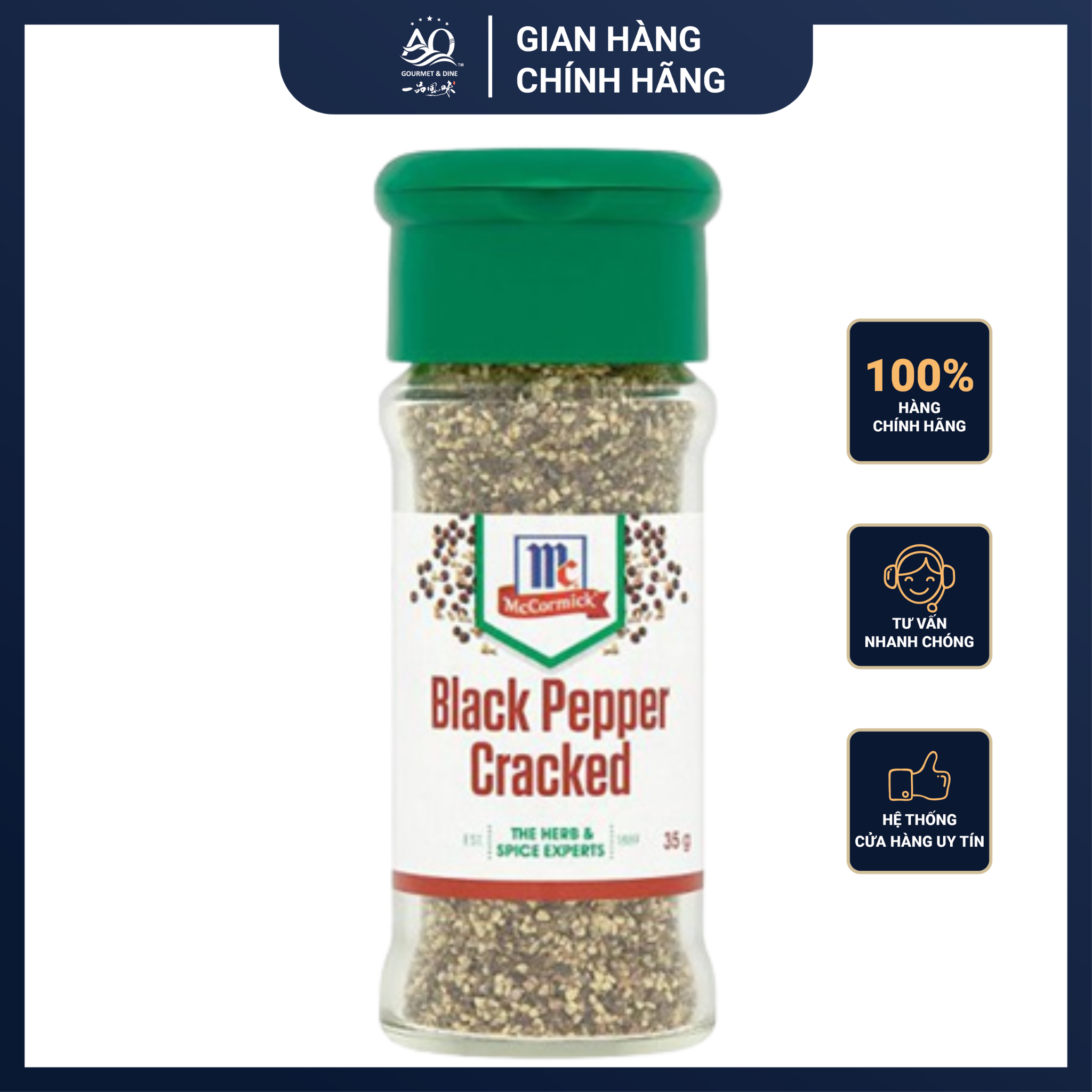 Tiêu Đen Xay Hạt Lớn McCormick 35g - McCormick Black Pepper Cracked