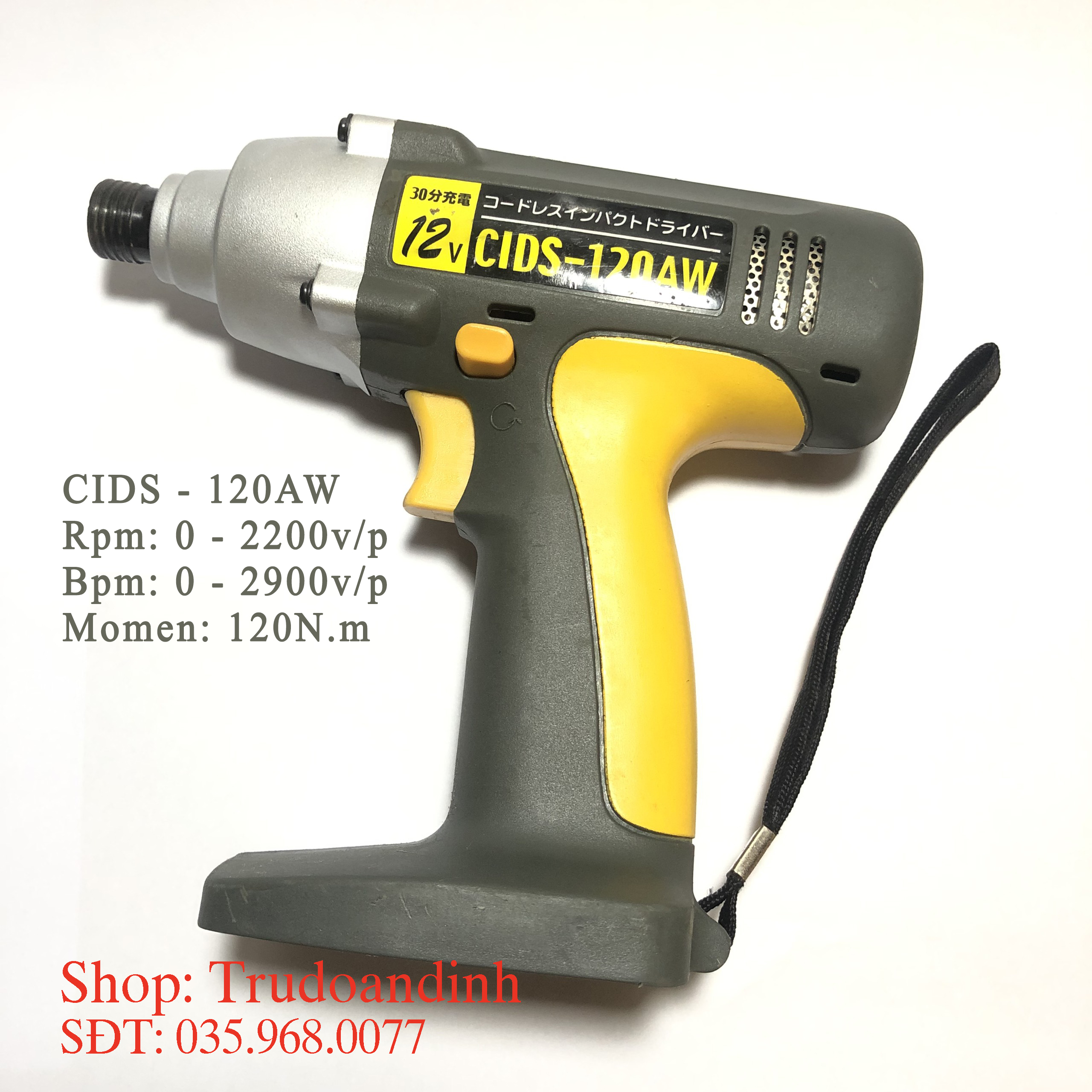 Máy bắt vít Cids 12v + pin 4AH mới 100%