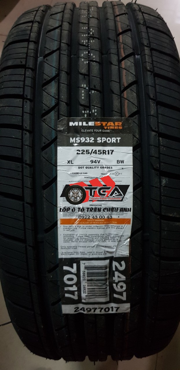 Lốp  MILESTAR 225/45R17