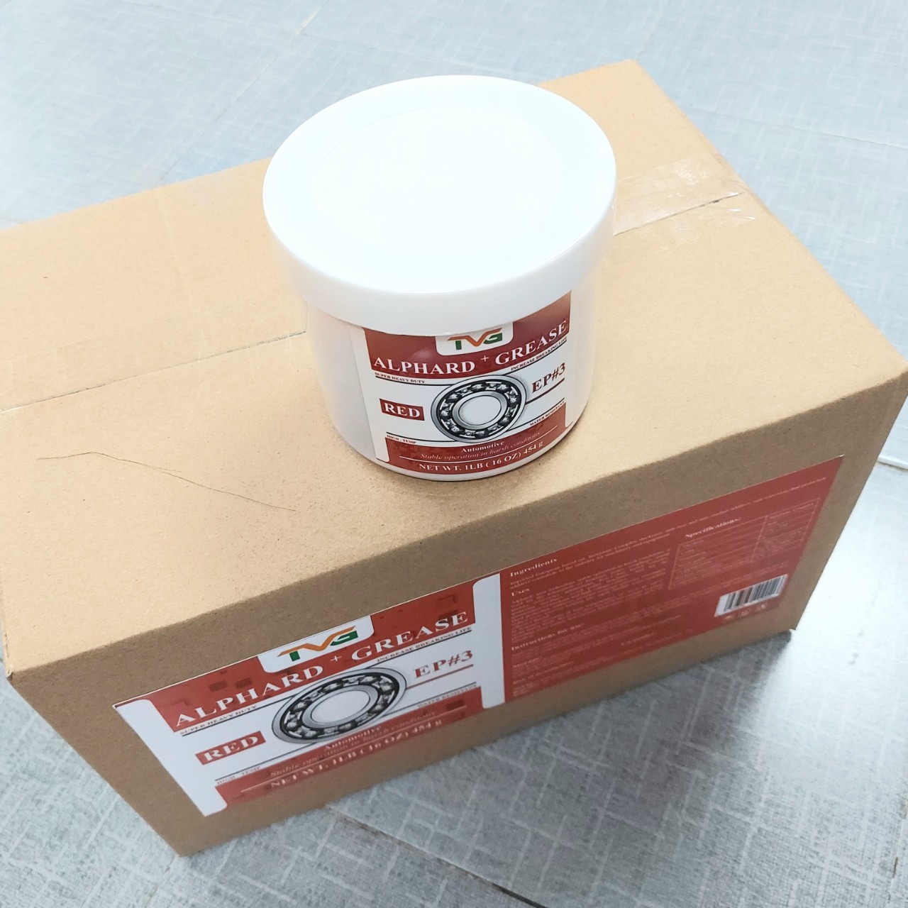 [HỎA TỐC HCM - MỠ BÒ ĐỎ CHỊU NHIỆT VÀ KHÁNG NƯỚC] ALPHARD GREASE RED EP3 454GR