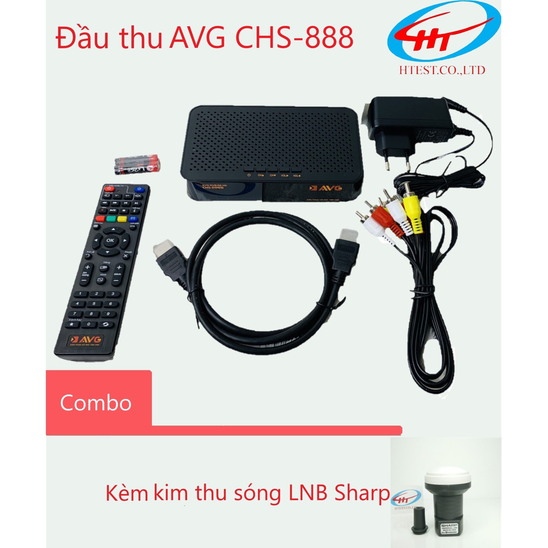 Đầu thu chảo AVG DVB-S2 (TK 6T) (combo đầu thu + LNB AVG) - SP001071