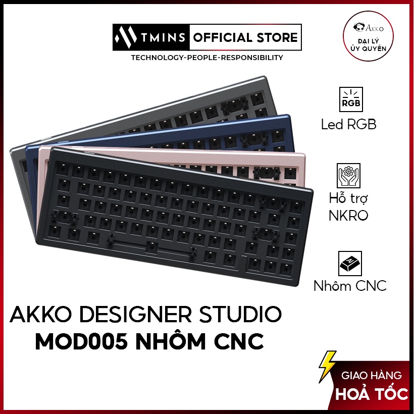 KIT bàn phím cơ AKKO designer studio MOD005 (Gasket Mount / Hotswap / RGB / Foam) - Hàng Chính Hãng